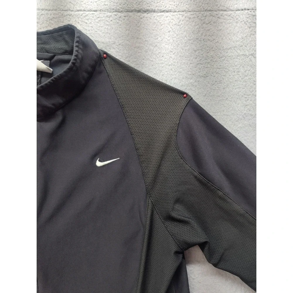 Nike Dri-FIT Womens Full Zip Running Jacket Black Mesh Pockets Size M